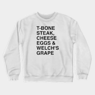 breakfast menu distressed Crewneck Sweatshirt